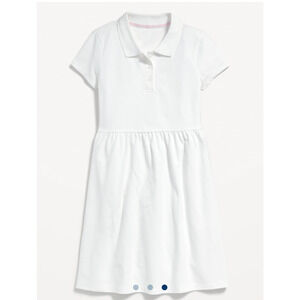 Old Navy School Uniform Fit & Flare Pique Polo Dress for Girl's Small 6-7, NWT